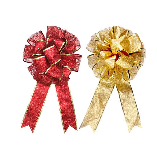 C352 2pcs Grande Double Couche Bowknot Bowknot Bouquet Décorations de Noël pour décorations de vacances de Noël Intérieur extérieur extérieur