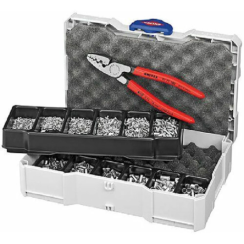 Assortiment de cosses de câble 1401pces en valise KNIPEX sans col en plastique