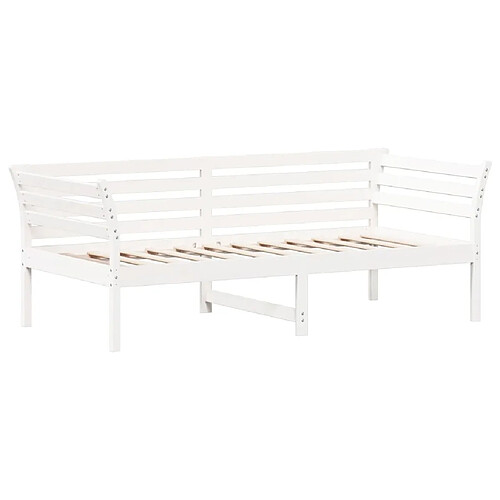 Maison Chic Lit d'appoint | Lit de jour | Lit de repos Blanc 90x190 cm Bois de pin massif -GKD40118