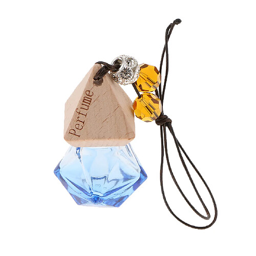 Vide bouteille de parfum en verre rechargeable suspendu pendentif voiture décor à la maison bleu