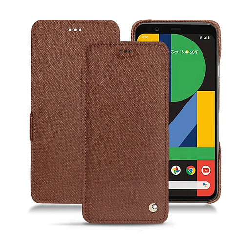 Housse cuir Google Pixel 4 - Rabat horizontal - Marron délicat ( Pantone #95614d) - NOREVE