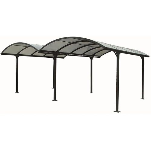 Carport double 28.62m² gris anthracite - car6048alrp - HABRITA