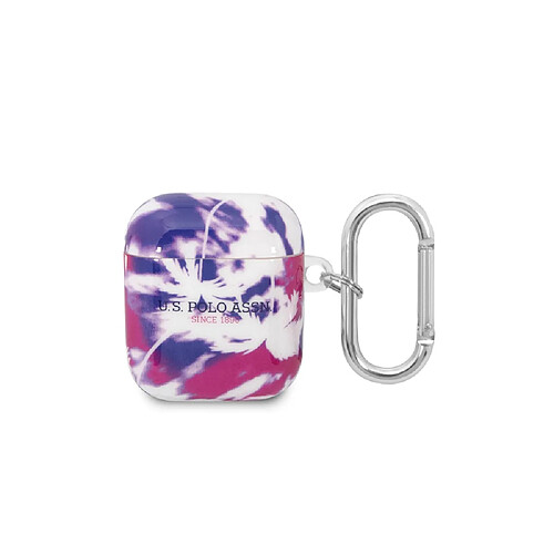 Us Polo U.S Polo Coque pour Airpods 1 et 2 Palm Anti-choc en Silicone Violet