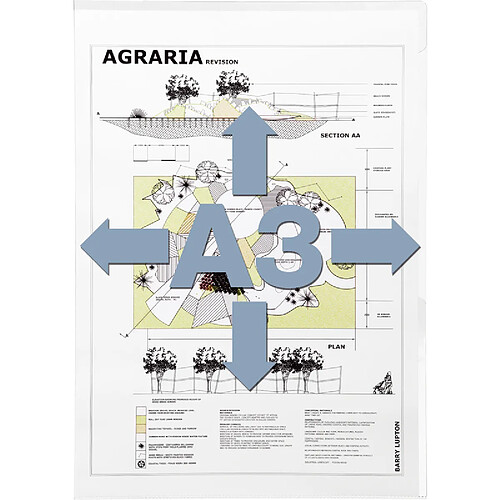 DURABLE Pochette coin, A3, film rigide 0,3 mm, transparent ()