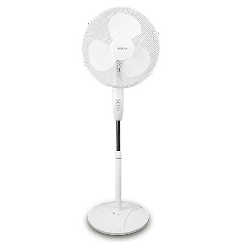 Sogo Ventilateur de sol oscillant 40W silencieux, haute puissance, faible bruit, haute puissance