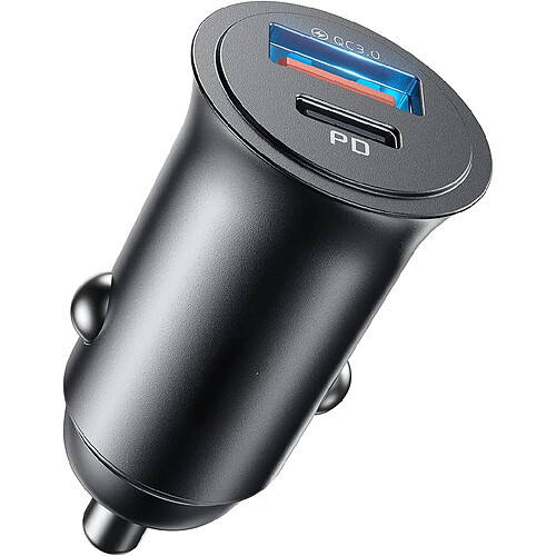 Chargeur Rapide Voiture 2 en 1 USB et USB C - Allume Cigare - Little Boutik©