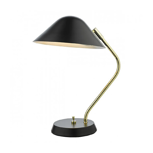 Luminaire Center Lampe de table Erna Laiton poli,noir satiné 1 ampoule 39cm