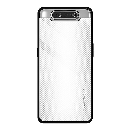 Wewoo Coque Pour Galaxy A80 / A90 étui de protection en verre dégradé de texture blanc