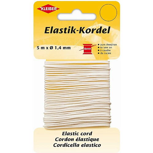 KLEIBER Cordon élastique, 1,4 mm x 5 m, blanc ()