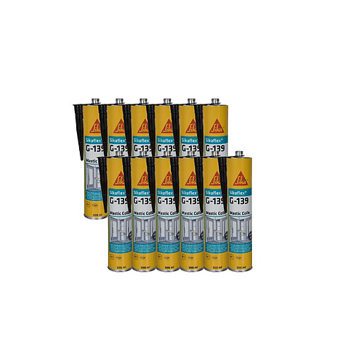 Lot de 12 mastic-colle à prise rapide SIKA Sikaflex G 139 - Noir - 300ml