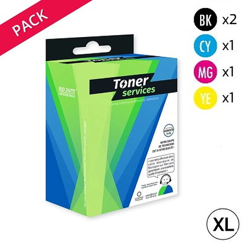 TONER SERVICES Compatible Canon PGI2500XL Pack 5 cartouches Noir/Couleurs (9254B004)