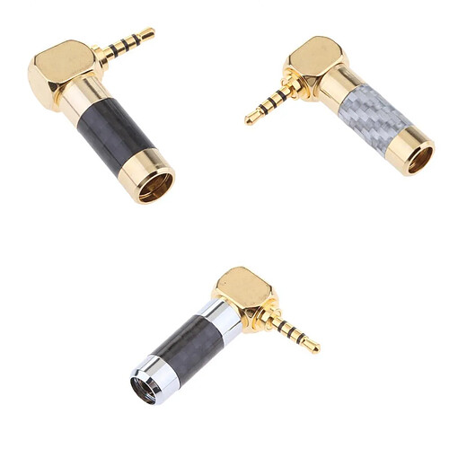 3x Convertisseur Adaptateur Audio Stéréo Professionnel Jack 2.5mm Plaqué Or