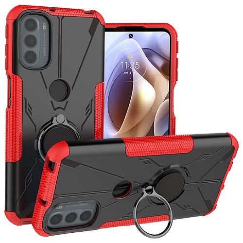 Coque en TPU anti-rayures avec béquille pour votre Motorola Moto G41 4G/G31 4G - rouge