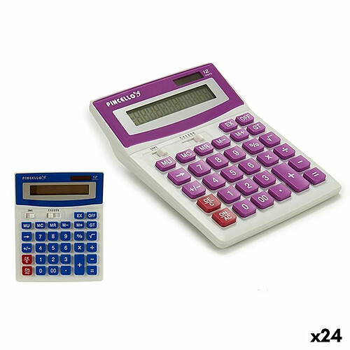 Pincello Calculatrice Solaire 2,5 x 19 x 15 cm (24 Unités)