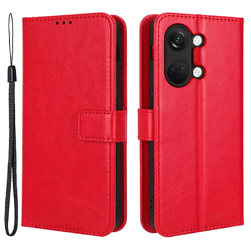 Htdmobiles Housse pour OnePlus Nord 3 5G - etui coque pochette portefeuille + verre trempe - ROUGE