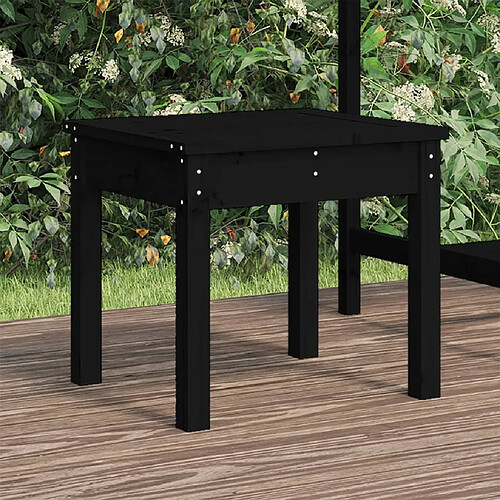 vidaXL Banc de jardin noir 50x44x45 cm bois massif de pin