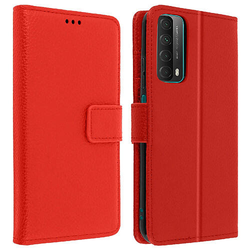 Avizar Housse Huawei P smart 2021 Porte-carte Fonction Support Vidéo rouge