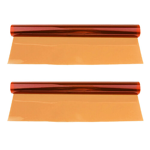 2 Pièces Filtre de Couleur Correction de Couleur pour Photo Studio Strobe Flash LED Superpositions Colorées - Jaune Orange