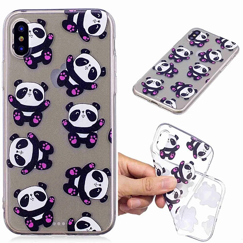 Wewoo Coque Fashion Etui de protection en TPU peint pour iPhone XS Max motif Ours câlin