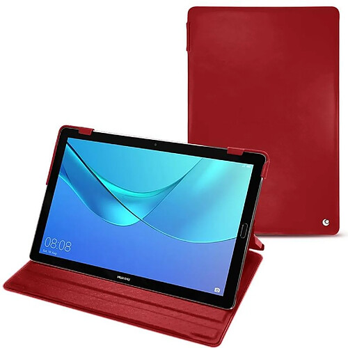 Housse cuir Huawei MediaPad M5 10 Pro - Rabat horizontal - Rouge ( Nappa - Pantone #d50032 ) - NOREVE