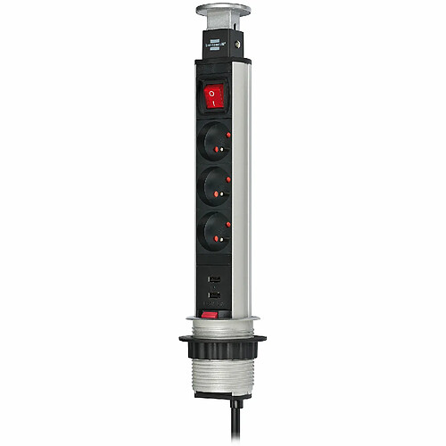 Brennenstuhl Tower Power (3 prises + 2 USB)