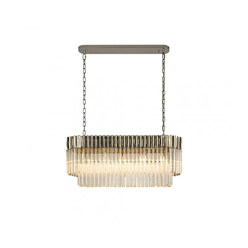 Luminaire Center Suspension 5 ampoules Nickel poli