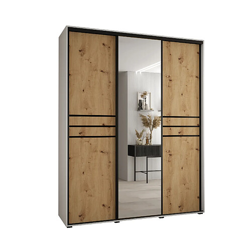 Abiks Meble Armoire Davos 11 À Portes Coulissantes 235,2/190/45 3 Portes