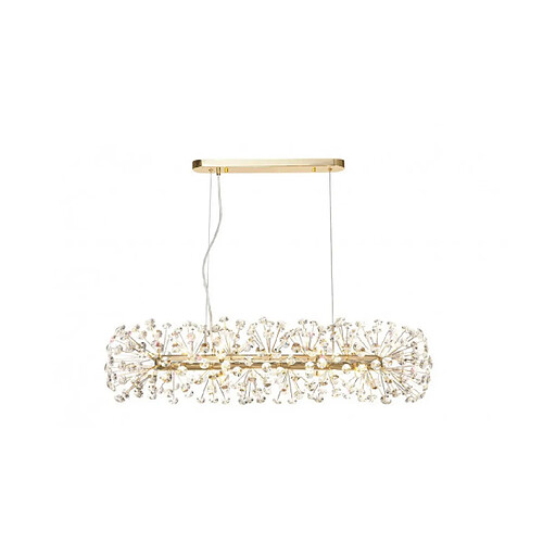 Luminaire Center Suspension 10 ampoules Cristal k9 Or français