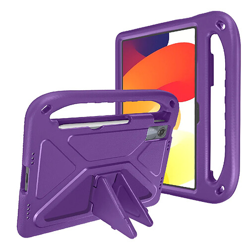 Avizar Coque Antichoc Enfant pour Xiaomi Redmi Pad SE avec Poignée et Support Violet