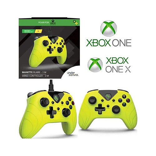 Under Control Manette XBOX ONE-S-X-PC FILAIRE JAUNE POP ERGONOMIQUE