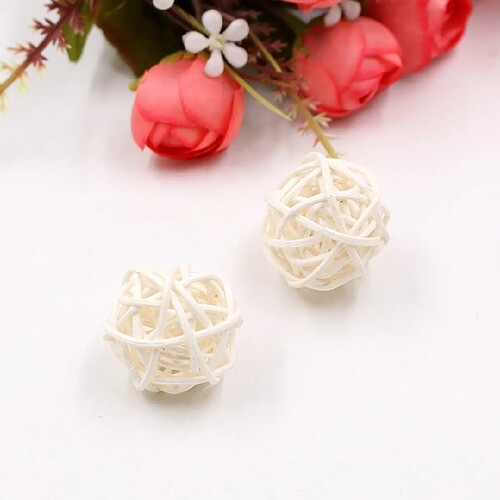 Wewoo 10 PCS Artificielle Balle De Paille Pour La Fête D'anniversaire Mariage Noël Décor À La Maison Blanc