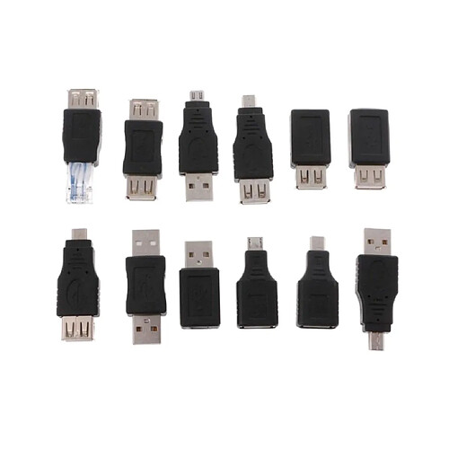 12 PIèces OTG USB 2.0 Adaptateur Micro USB Mini Mâle Vers Femelle