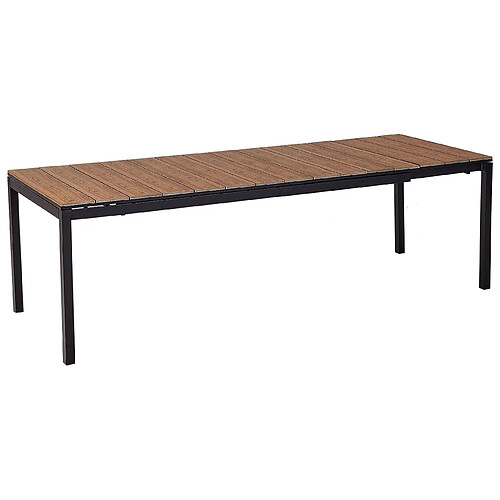 Beliani Table de jardin Bois d'ingénierie Bois clair TOFANE