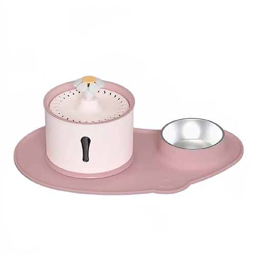 Universal Fontaine pour chats domestiques Réservoir d'eau à circulation automatique Bol à boisson et filtre Charge Bouteille d'eau silencieuse Chatte Nourriture pour chats & 124 ; Fournitures d'arrosage pour nourriture pour chats (rose)