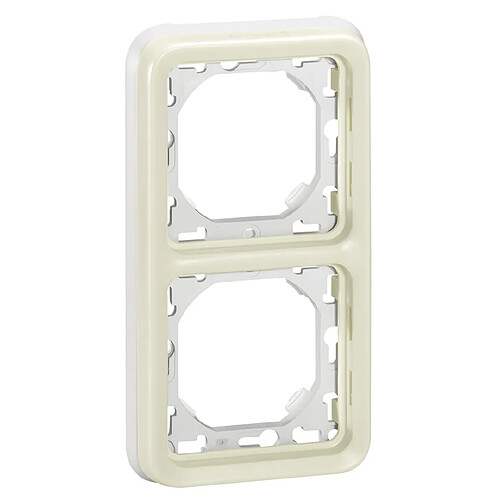 Legrand plaque d'encastrement plexo 2 postes vertical blanc (composable)