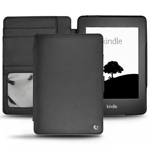 Housse cuir Amazon Kindle Paperwhite - Rabat portefeuille - Noir ( Nappa / Black ) - NOREVE