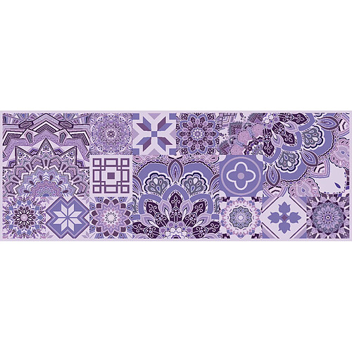 Alter Tapis de cuisine, 100% Made in Italy, Tapis antitache avec impression numérique, Tapis antidérapant et lavable, Modèle Beckham, 140x52 cm