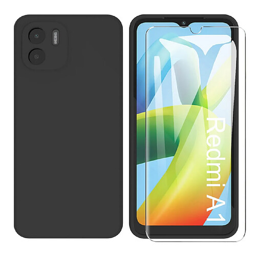 Htdmobiles Coque pour Xiaomi Redmi A1 / A2 - housse etui silicone gel fine + film ecran - NOIR