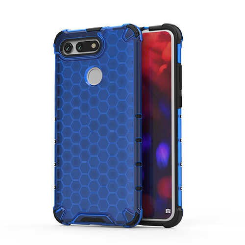 Wewoo Coque Souple PC + TPU en nid d'abeille antichoc pour Huawei Honor V20 bleu