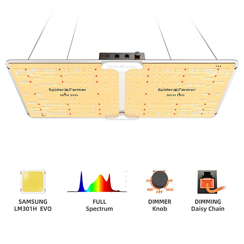 Spider Farmer SF2000 Samsung LM301H EVO LED élèvent la lumière