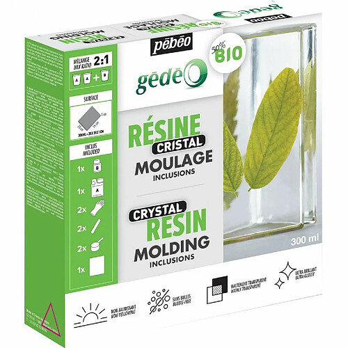 Pebeo Kit résine de cristal bio - 300 ml