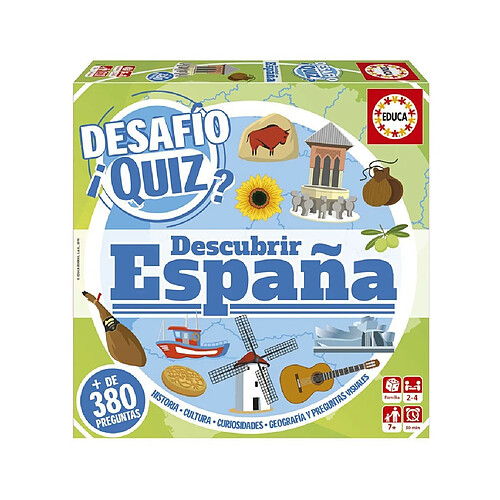 EDUCA BORRAS - Jeu de société Challenge Quiz Discover Spain