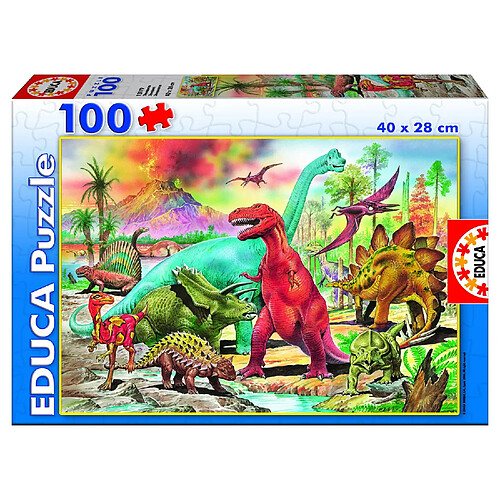 Educa Borras EDUCA - Puzzle - 100 DINOSAURES