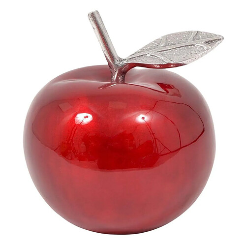 Home Edelweiss Statuette pomme rouge en aluminium Claire 16 cm.