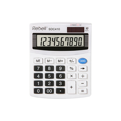 Rebelle Rebell Calculatrice de bureau SDC 410, blanc ()