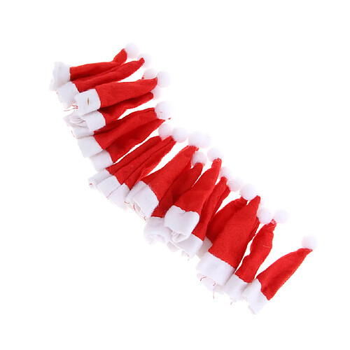 20Pcs Mini Lollipop Lollypop Santa Claus Chapeaux Cap Wrap Décor de Fête de Noël