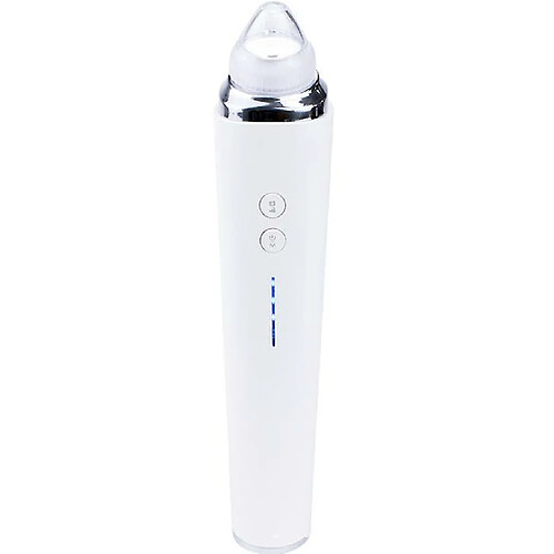 Chrono Aspirateur de pores pour éliminer les points noirs, nettoyant pour pores du visage visible WIFI amélioré avec caméra à boutons avec 6 têtes d'aspiration Outil d'aspiration électrique rechargeable(Blanc)