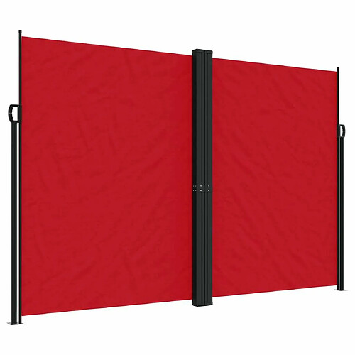 Maison Chic Auvent latéral rétractable de balcon | Store extérieur | Auvent solaire Rouge 220x1200 cm -GKD37463