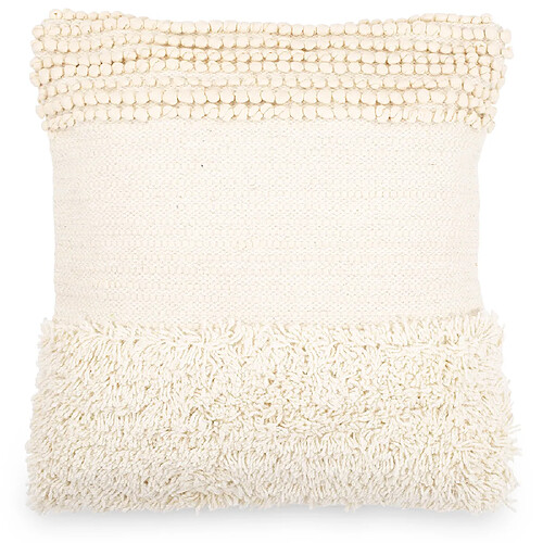 ICONIK INTERIOR Coussin de style boho Bali - Housse et Rembourrage inclus - Mantra Blanc