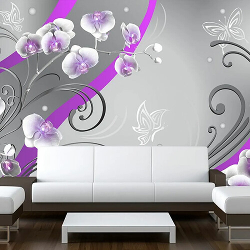 Paris Prix Papier Peint Purple Orchids Variation 105 x 150 cm